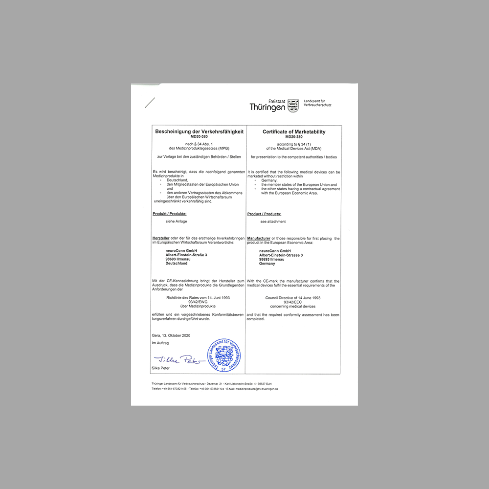 Certificate of Marketability