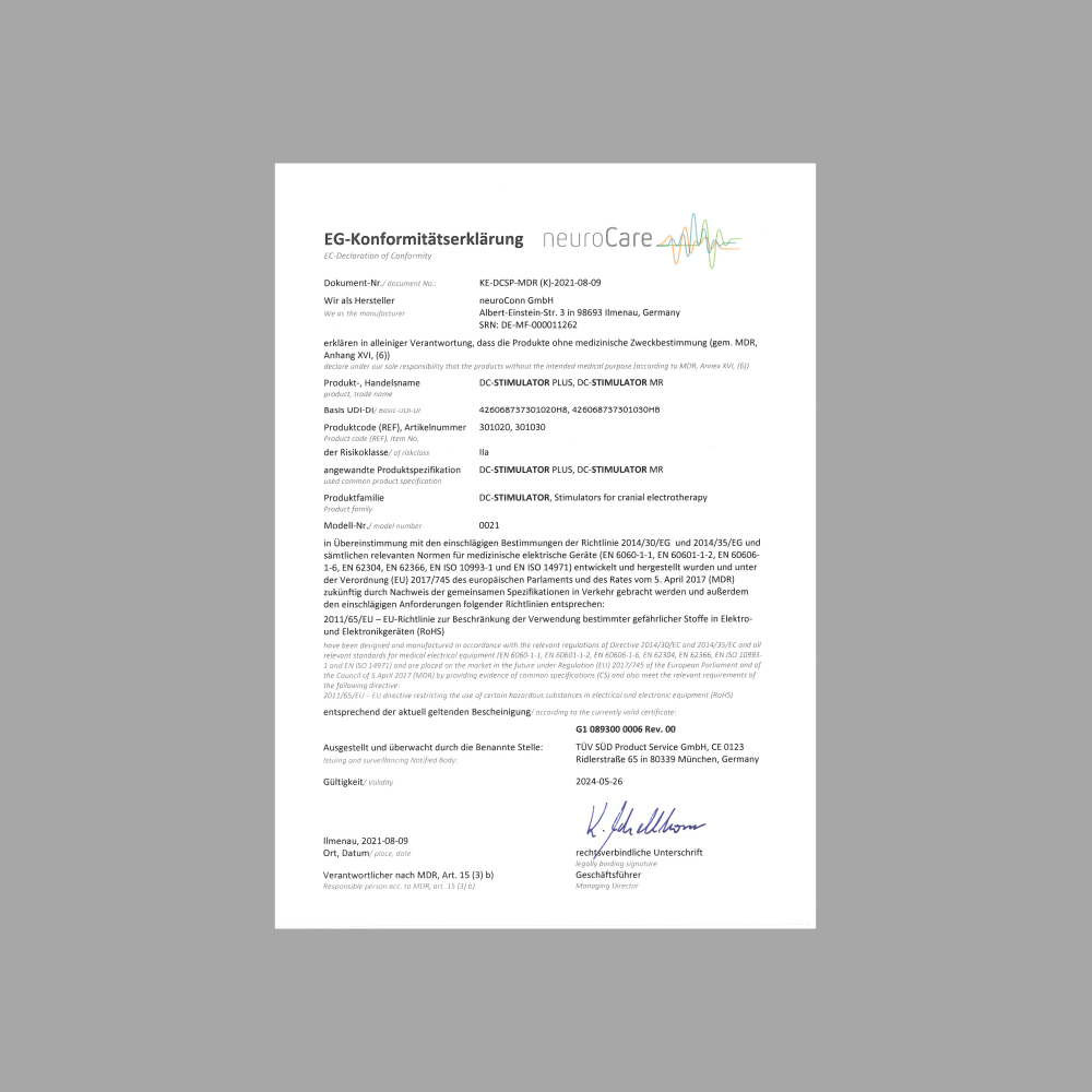 EU declaration of conformity DC-STIMULATOR PLUS_MR