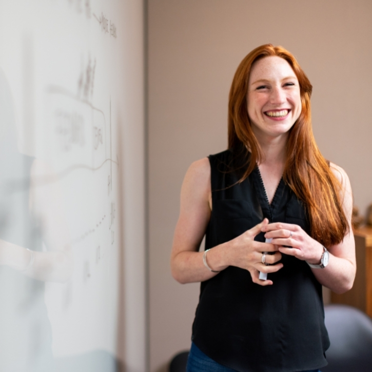 Woman Presenting Science